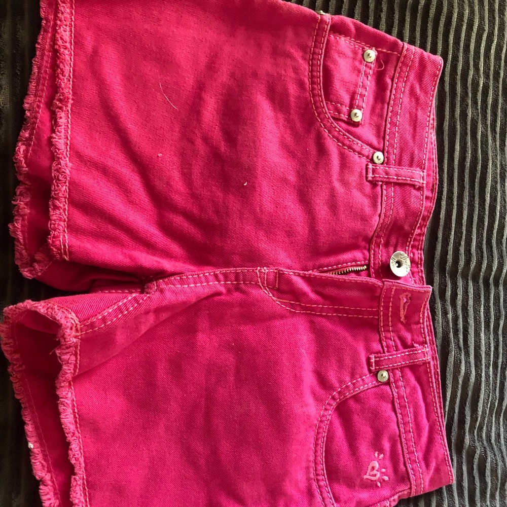 Hot pink shorts!